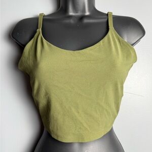 Athleta Crop Tank Top Sz S Adjustable Sport Bra (Built In Layered Bralette)
